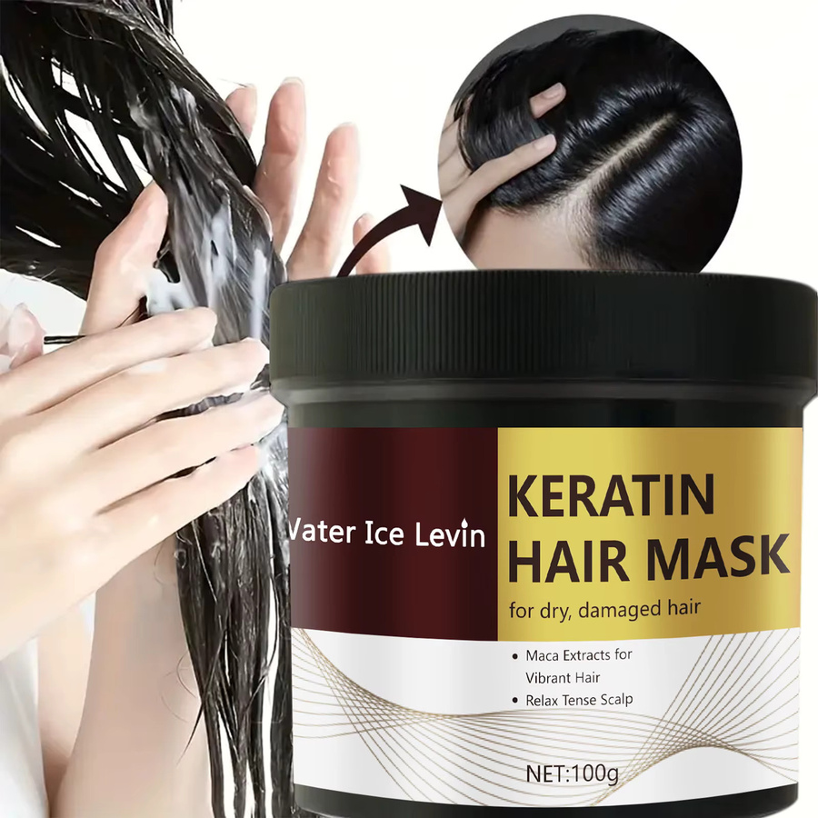 Water Ice Levin Keratin Haarmaske Creme, für strapaziertes Haar, Unisex - Bild 6