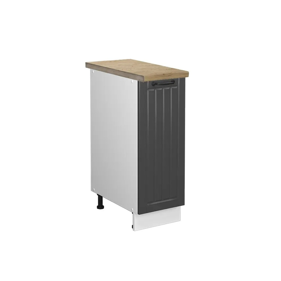 Vicco Apothekerschrank Fame-Line Landhausstil, Wandmontage, Anthrazit und Weiß, Eiche, B/H/T: 30 x 82 x 60 cm - Bild 2