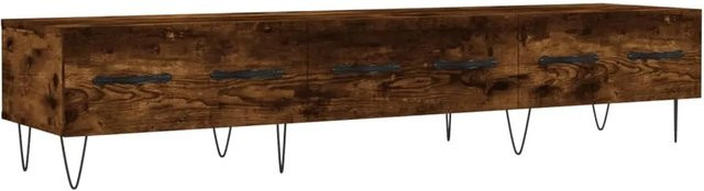 vidaXL TV-Schrank aus Holzwerkstoff und Eisen in Räuchereiche, B/T/H: 150 x 36 x 30 cm - Bild 1