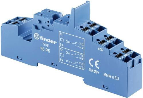 Finder 95.P5 Relaissockel in Blau passend für die Serien 40, 44, 99 und 86 sowie Finder 40.52 - Bild 1