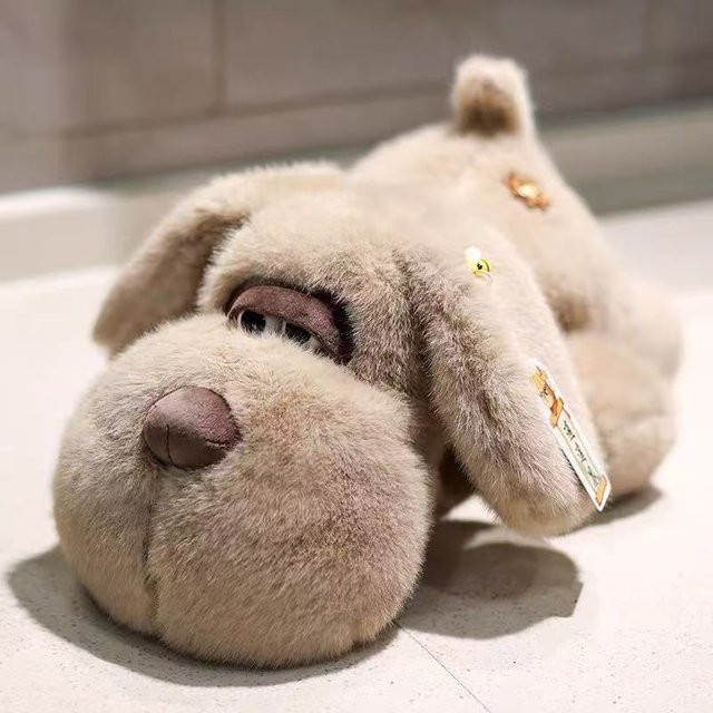 Hundefamilie Plüschtier Stoffpuppe, grau, 22cm - Bild 1