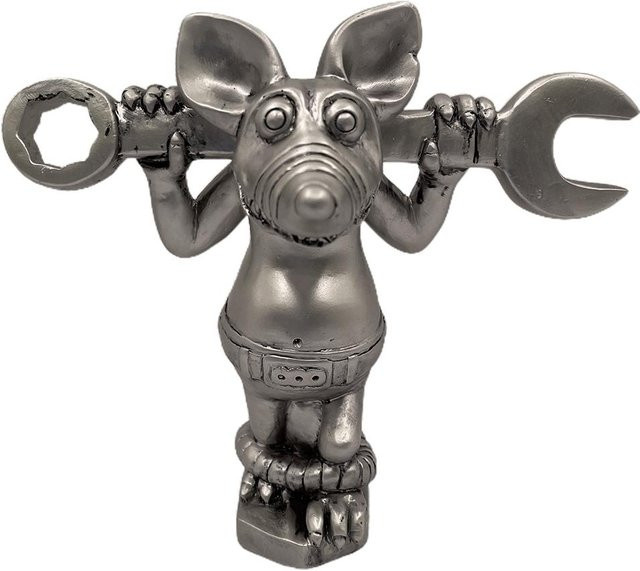 TOMTOP JMS Mausstatuen aus Harz in Silver Edge als Tierfiguren für deine Heim- und Gartendekoration - Bild 1