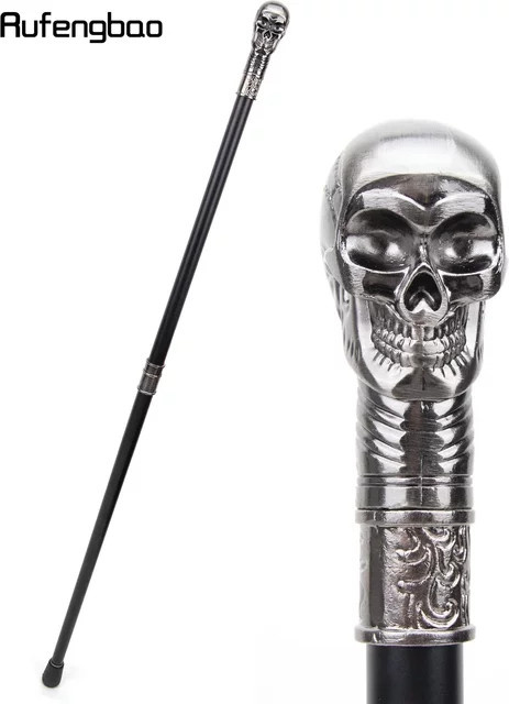 Rufengbao Steampunk Gentleman Stock mit Totenkopf-Dekor aus Metall, Höhe: 93 cm - Bild 1