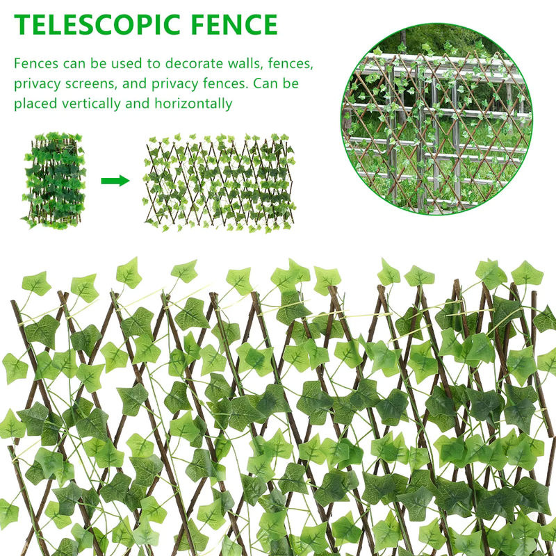Künstliche Efeu-Hecke als Sichtschutz für Garten und Wand, Grün - Bild 3