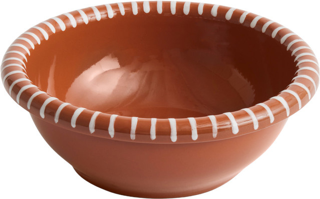 HAY Barro Salatschüssel aus Keramik in Rot, Braun und Multicolour - Bild 1