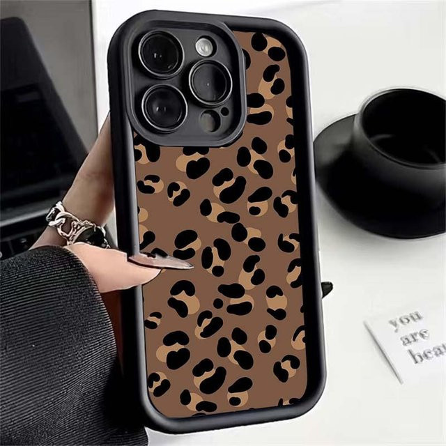 Handyhülle im Retro-Leopardenmuster für Xiaomi Redmi Note Serie in Schwarz und Braun - Bild 1