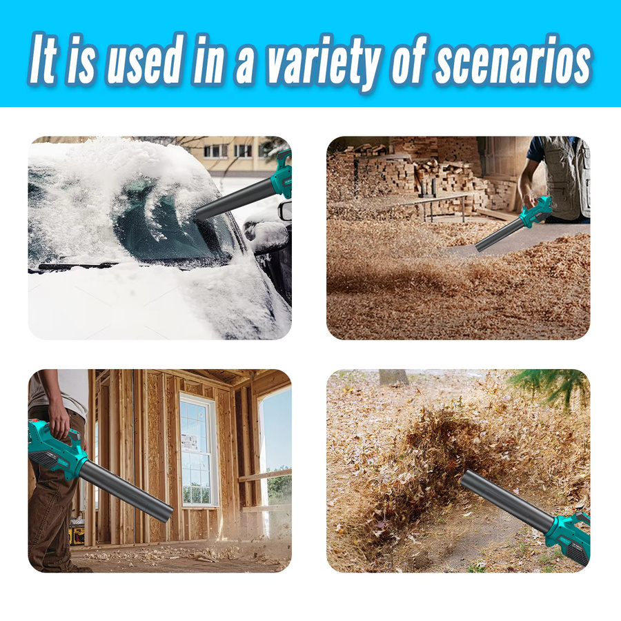 Kabelloser Laubbläser kompatibel mit Makita 18V LXT Akku, elektrischer Handbläser mit variabler Geschwindigkeit für Garten und Hof - Bild 6
