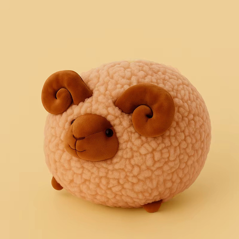 Chubby Fat Sheep Plüsch Puppe, Weiches Wurfkissen, 30 cm, Weiß - Bild 1