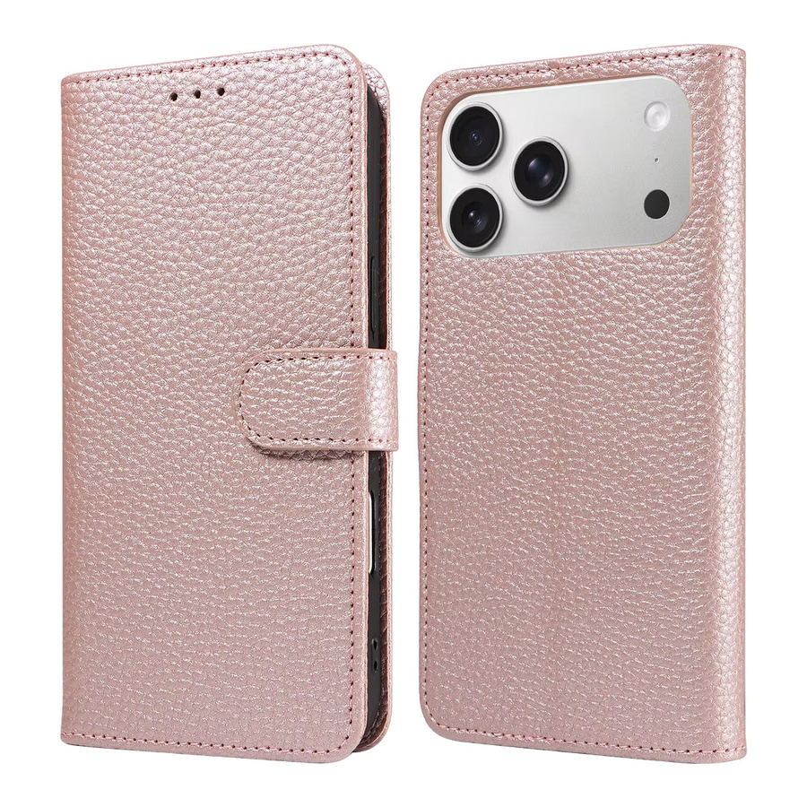 EAACAA Magnetische PU-Leder Handyhülle mit Kartenfach für iPhone, sturzsicher, Farben: Braun und Pink - Bild 2