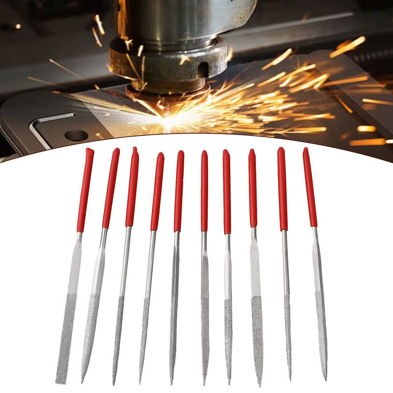 VIBRATITE Nadelfeilen-Set mit rutschfesten Griffen, galvanisiert, 3 x 140 mm - Bild 3