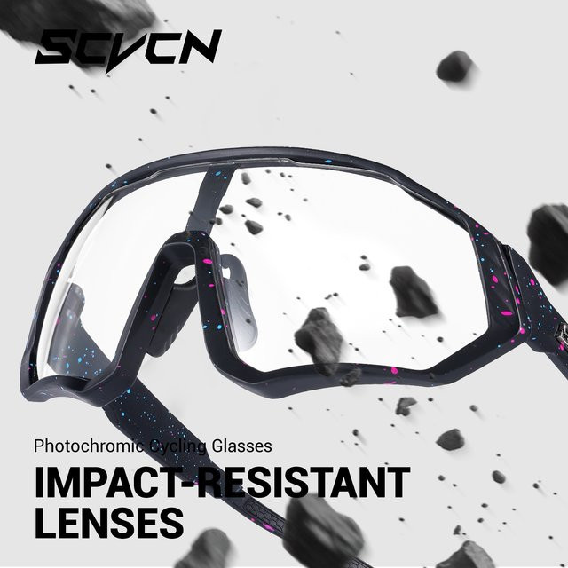 SCVCN Sportsonnenbrille, Unisex, Vollrand, Black, Plastic - Bild 1