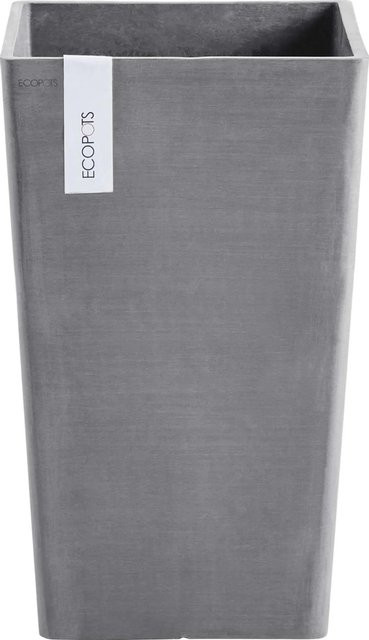 Ecopots Pflanztopf Rotterdam Grau B/T/H: 30 x 30 x 50 cm - Bild 1