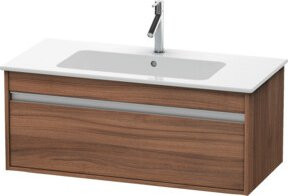 Duravit Waschtischunterschrank Ketho wandhängend in Nussbaum Natur mit 1 Auszug, Breite: 100 cm, Tiefe: 47,5 cm, Höhe: 41 cm - Bild 1