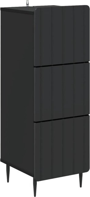 vidaXL Schubladenschrank Schwarz Modern B/T/H: 33 x 34,5 x 92 cm - Bild 1