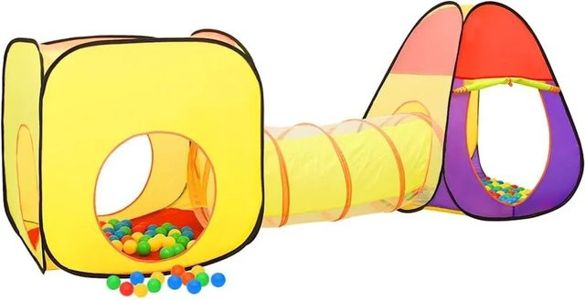 vidaXL Spielzelt mit 250 Bällen in Mehrfarbig B/T/H: 255 x 80 x 100 cm - Bild 1