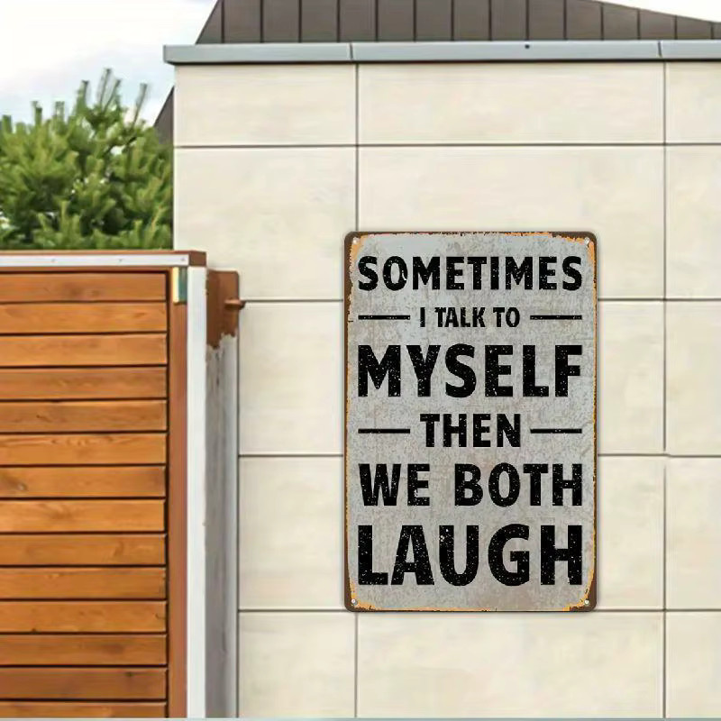 DDPNKL Vintage Metallblechschild Wanddeko mit Humor-Spruch, Rechteckig, Breite: 30,48 cm, Höhe: 20,32 cm - Bild 5