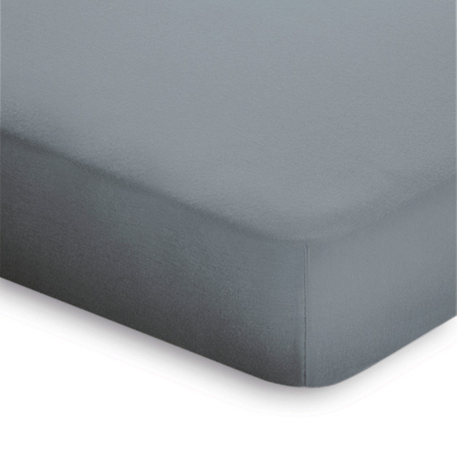 Boxspring Bett PLATIN in Grau B/T/H: 140 x 200 x 40 cm - Bild 1