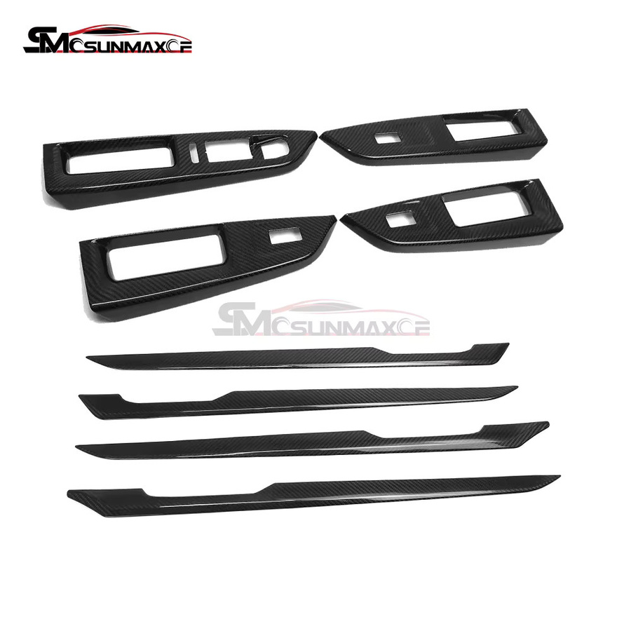SMCSUNMAXCF Carbonfaser Interieur-Kit für VW Golf 8 MK8 und Golf 8.5 MK8 2020-2026 in Schwarz für Armaturenbrett, Mittelkonsole und Fensterschalterblenden - Bild 6