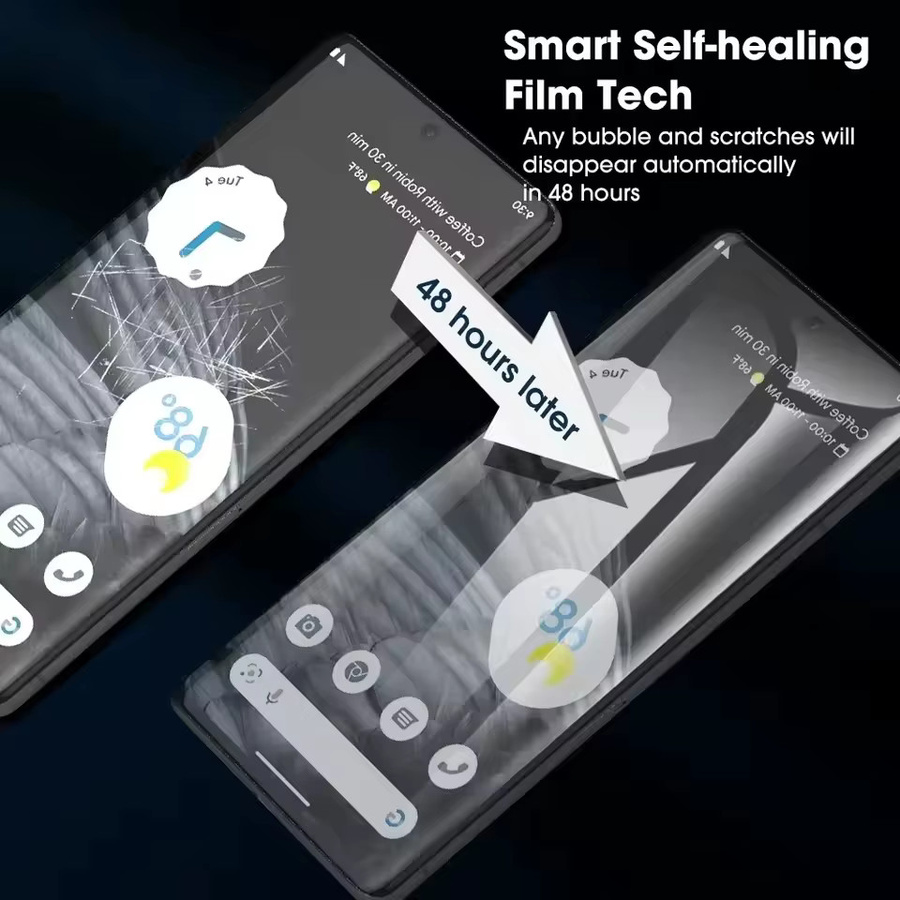 3 Stück Hydrogelfolie Displayschutzfolie für Google Pixel 6, 6a, 7, 7a, 8, 8a, 6 Pro, 7 Pro und 8 Pro in Transparent - Bild 6