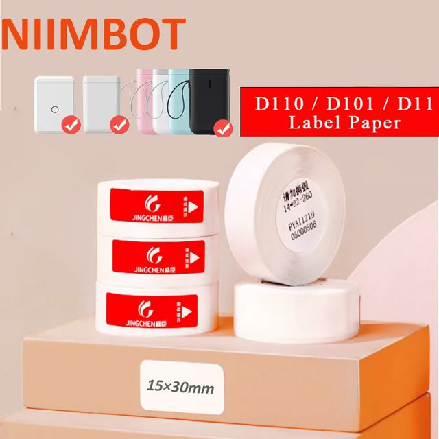 Niimbot D11 D110 Thermo Etiketten Weiß wasserdicht und reißfest - Bild 1