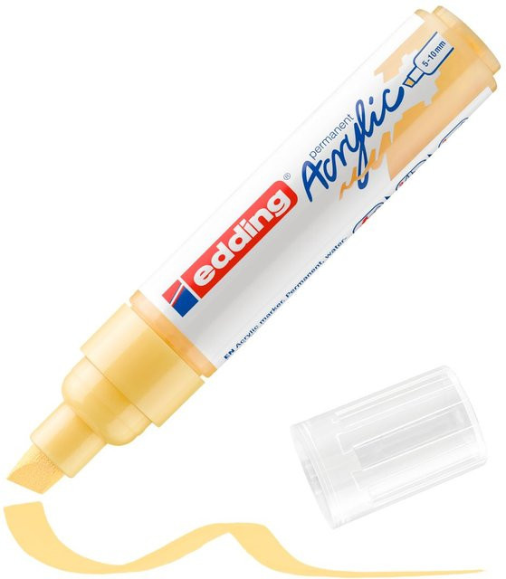 edding 5000 Acrylmarker Breit in Pastell-Gelb mit Chisel-Spitze und Pigmenten - Bild 1