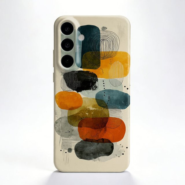 Stoßfeste Handyhülle für Samsung Galaxy S26 S25 S24 S23 S22 Plus S21 Ultra Edge S23 S24 S25 FE mit abstrakten Aquarell-Formen in Multicolour - Bild 1