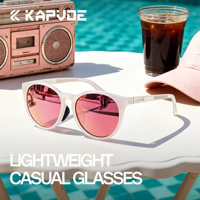 KAPVOE Sonnenbrille, Vollrand, Rund, TR90, polarisiert - Bild 1