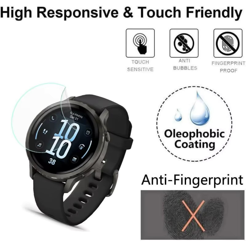 Garmin Smartwatch Screen Protector Hydrogel TPU Film, transparent - Bild 5