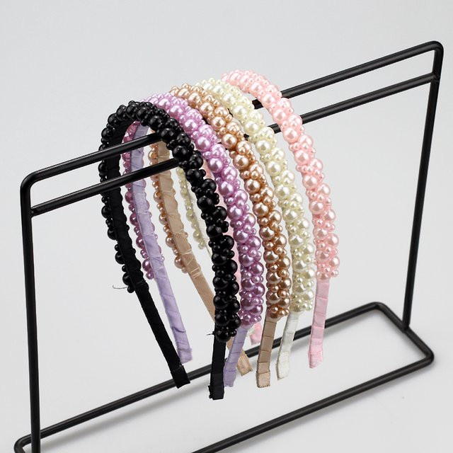 FirstStar Stirnband, Perlen, Rosa Schwarz, Damen - Bild 1