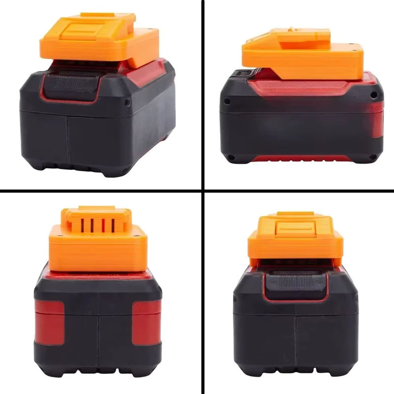 Ozito Akku-Adapter für Worx 4-Pin 20V Akku-Werkzeuge, Konverter Zubehör in Orange - Bild 2