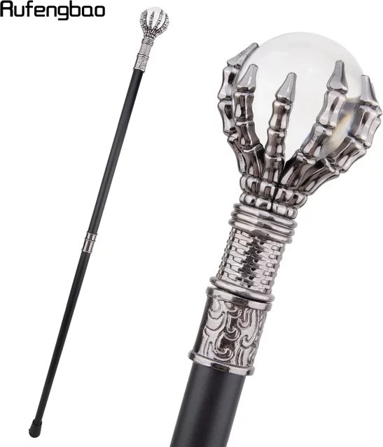 Rufengbao Gehstockknopf, Transparente Glaskugel, Steampunk, Herren, 93cm - Bild 1