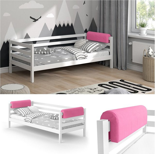 Vitalispa Bettkantenschutz Bettumrandung für das Babybett in Rosa - Bild 1