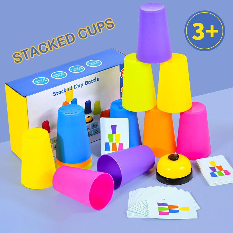 XDR Montessori Stapelbecher Geschwindigkeitsspielzeug mit Karte - Bild 3