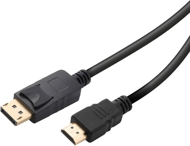 Vivanco High Speed HDMI und DisplayPort 2.0 Kabel in Gold und Schwarz, 1,5 m, 4K kompatibel - Bild 1