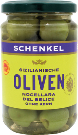 Importhaus Schenkel Nocellara del Belice Oliven grün ohne Kern 150 g