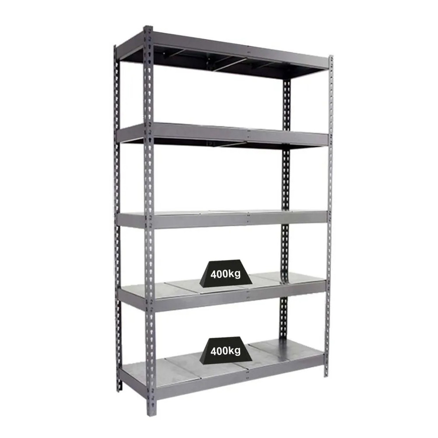 PROREGAL Schwerlastregal Metal Yeti Grau, H x B x T: 200 x 180 x 75 cm, Fachlast 400 kg - Bild 2