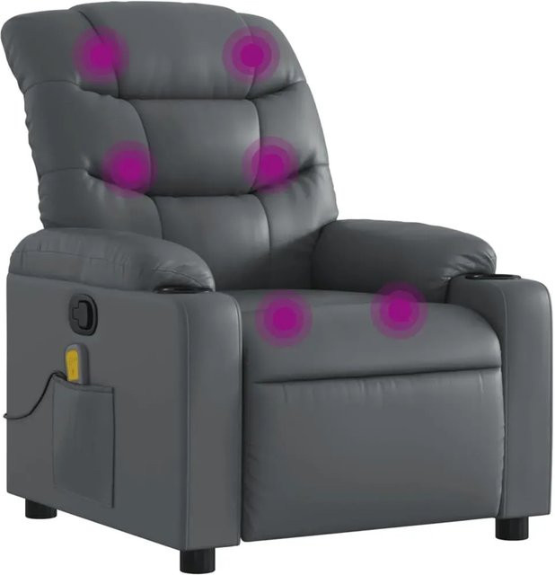 vidaXL Massagesessel Modell 12 in Grau aus Kunstleder mit Armlehnen - Bild 1