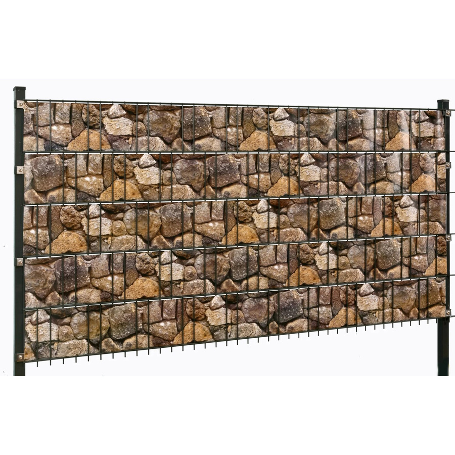 FLORAWORLD Sichtschutzstreifen aus PVC in Braun mit Bruchstein-Optik, Höhe: 19 cm, Länge: 20,5 m - Bild 3