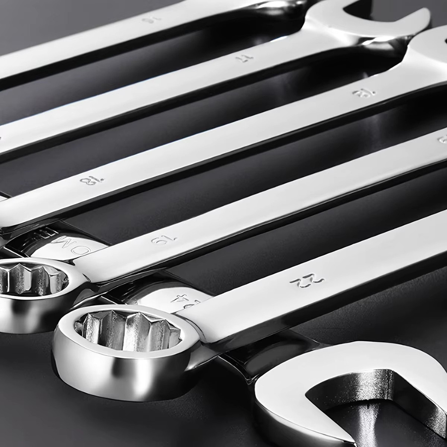 NIUXIANG 14-teiliges Kombinationsschlüsselsatz in Silber mit Aufbewahrungsbox für Metrik und Standard von 8mm bis 24mm - Bild 6