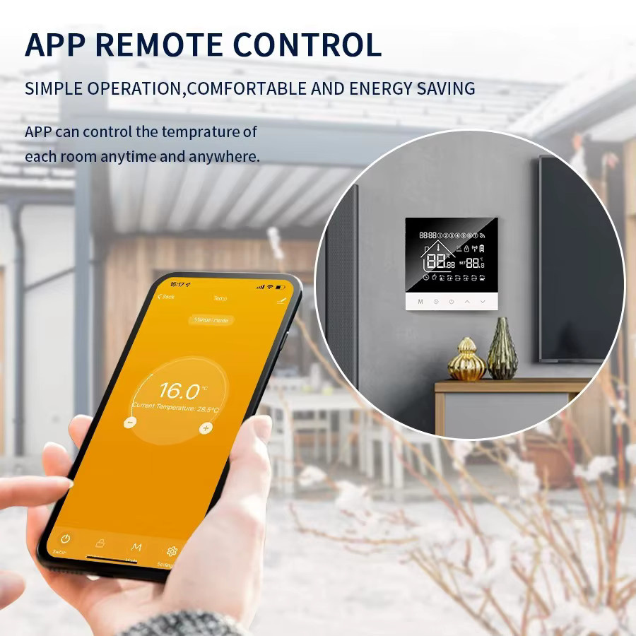 RKHK S4HGB Wifi Smart Heizung Thermostat mit LCD Display und Sprachsteuerung für Alexa und Tuya/Alice zur Steuerung von Elektro- und Wasser-Bodenheizungen - Bild 3