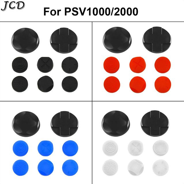 JCD D-Pad Move Action Button und Daumengriffkappen Set für PS Vita PSV 1000 und PSV 2000 mit ABXY Tasten und Joystick Schutzhülle - Bild 1