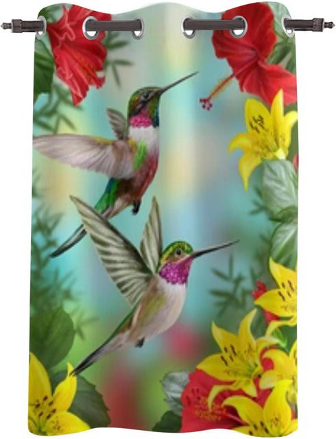 Luxus Vorhänge mit Thanksgiving Kürbis und Ahornblatt Motiv, halbtransparent, Multicolour, Breite: 135 cm, Höhe: 60 cm - Bild 1