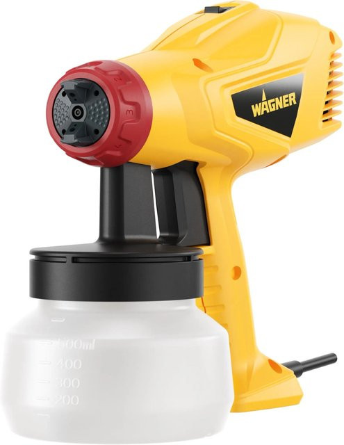 Wagner Wood & Metal Sprayer W 125 Farbsprühsystem in Gelb mit 350W Leistung und variabler Spritzbild- und Durchflussregelung für Lacke und Glasuren - Bild 1