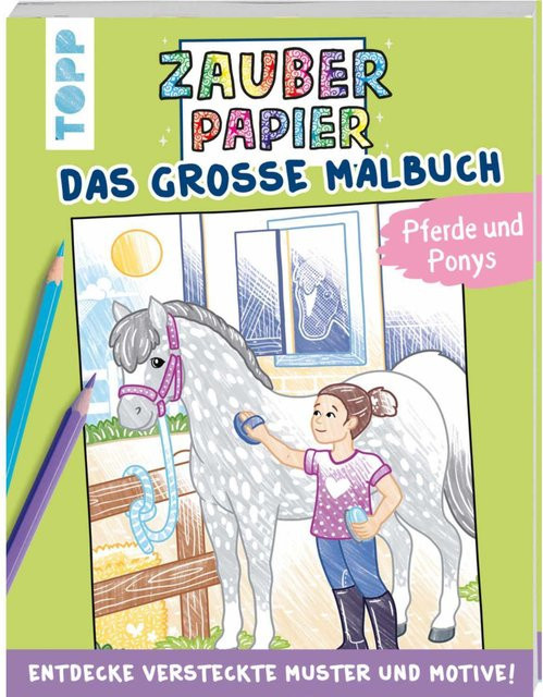 TOPP Zauberpapier Pferde Malbuch Bunt / Mehrfarbig - Bild 1