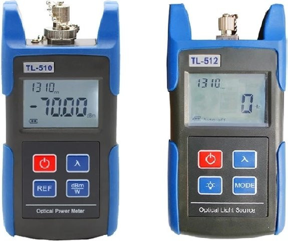 Optoelecs FTTH Optisches Multimeter Set TL510A Optischer Leistungsmesser und TL512 Lichtquelle 1310/1550 nm in Blau - Bild 1