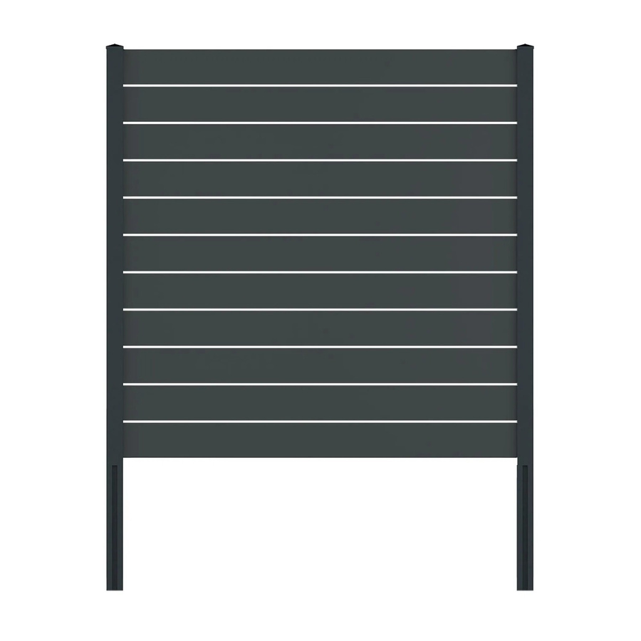 Vidual Sichtschutzzaun Line 150 aus Aluminium in Anthrazit, Höhe: 175 cm, Breite: 33,68 m - Bild 2