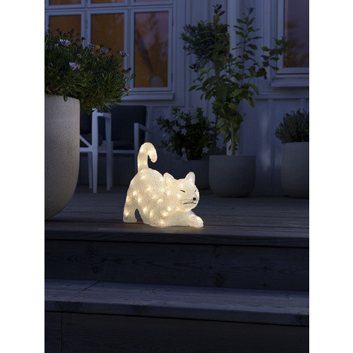 Konstsmide LED Weihnachtsfigur aus Kunststoff in Transparent und Weiß, B/H/T: 14 x 28 x 35 cm - Bild 2