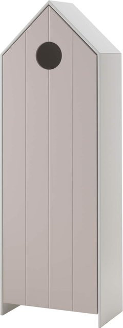 Vipack CASAMI Schrank mit Tür in Pink aus lackiertem MDF mit senkrechtem Rillenprofil - Bild 1