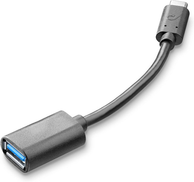 CellularLine USB-A auf USB-C Adapter Kabel in Schwarz (60284) - Bild 1