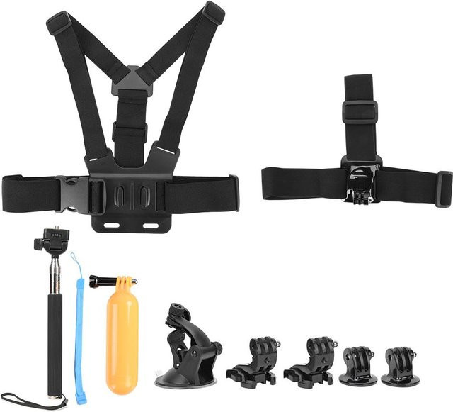 6-in-1 Universal Actionkamera Zubehörset für GoPro Hero 5, 6 und 7 in Schwarz - Bild 1